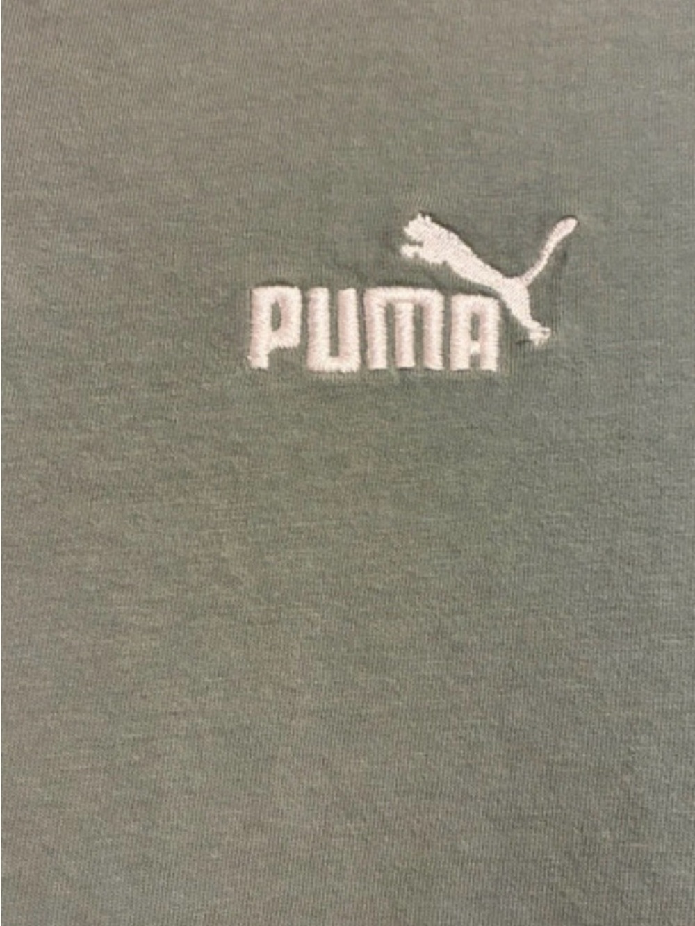 Puma Olive Green Short Sleeve Logo Tee - Picture 2 of 3